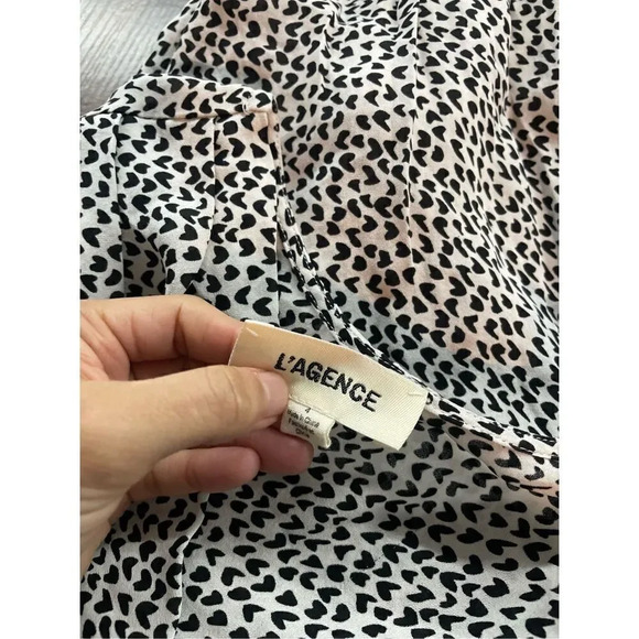 L'Agence Diego Heart Print Wrap Dress - Picture 3 of 14